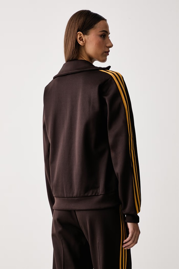 Кофта дитяча з бавовною adidas Originals Beckenbauer колір коричневий фото 2