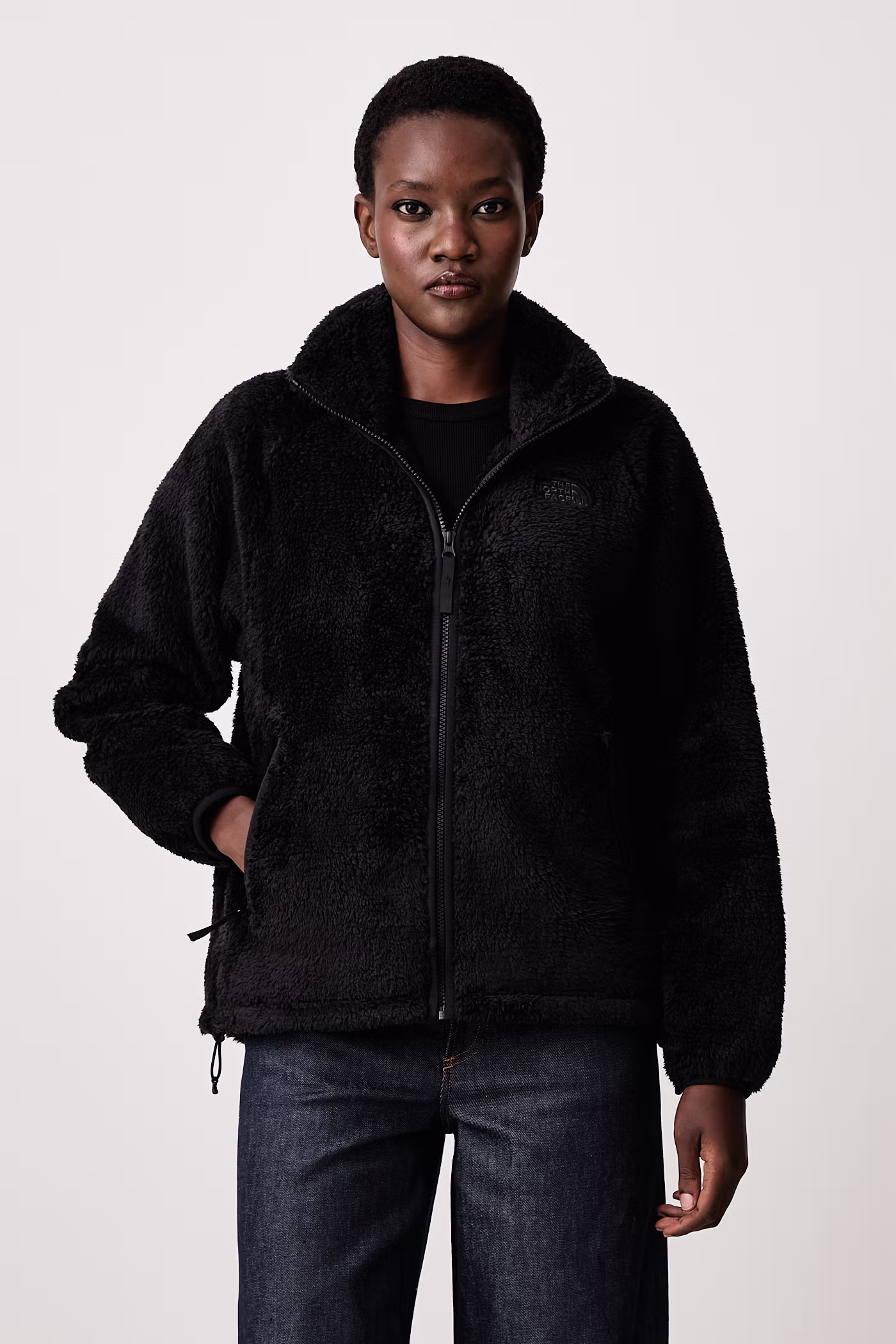 Кофта на застібці жіноча флісова The North Face Osito колір чорний