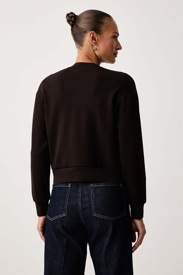 Кофта на застежке женская с вискозой Armani Exchange цвет коричневый фото 2