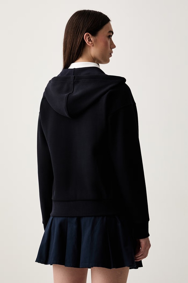Кофта на застібці з капюшоном жіноча з бавовною Lacoste колір темно-синій фото 2