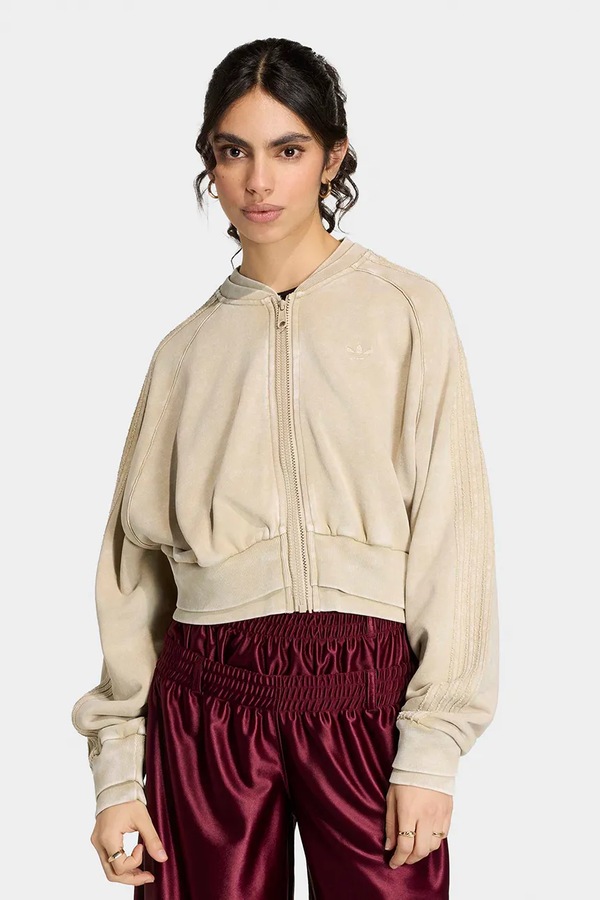 Кофта женская хлопковая adidas Originals SST Double Layered цвет бежевый