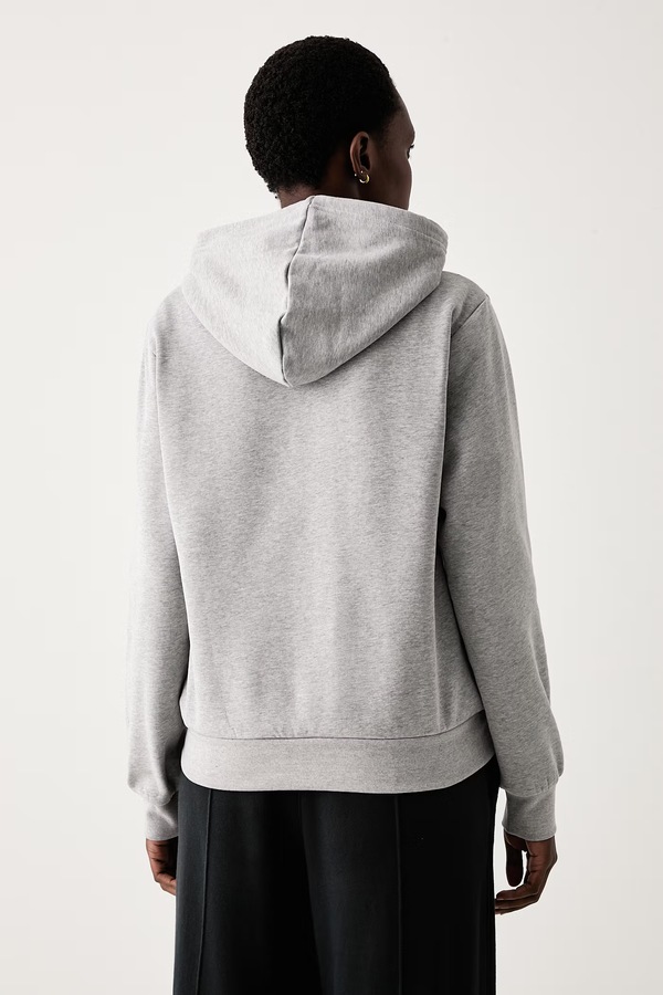 Кофта з капюшоном жіноча з бавовною The North Face Evolution колір сірий фото 3