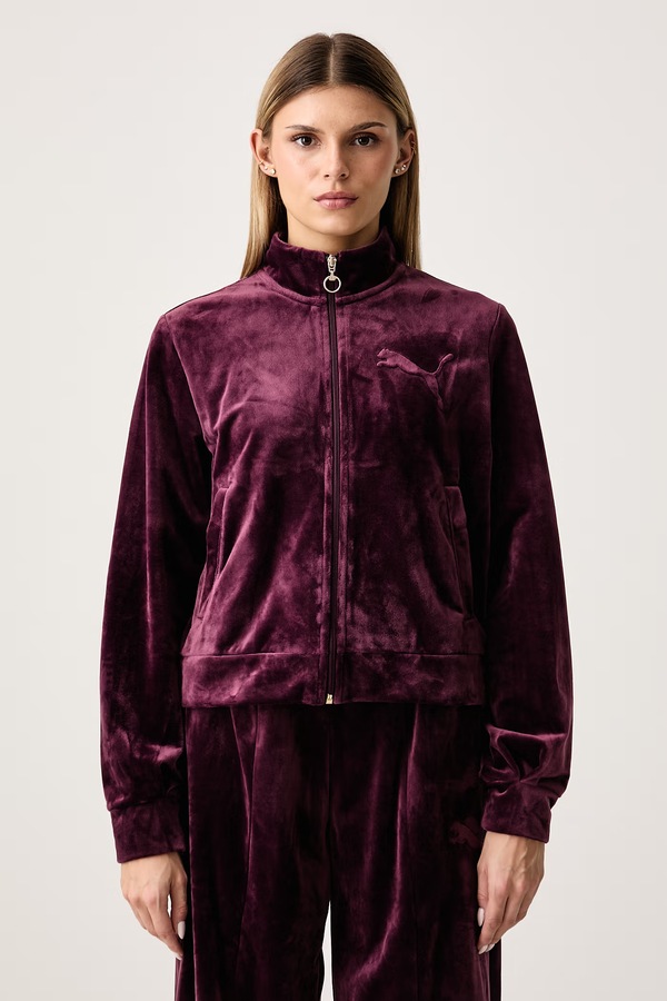 Кофта на застібці жіноча велюрова Puma Essentials Elevated