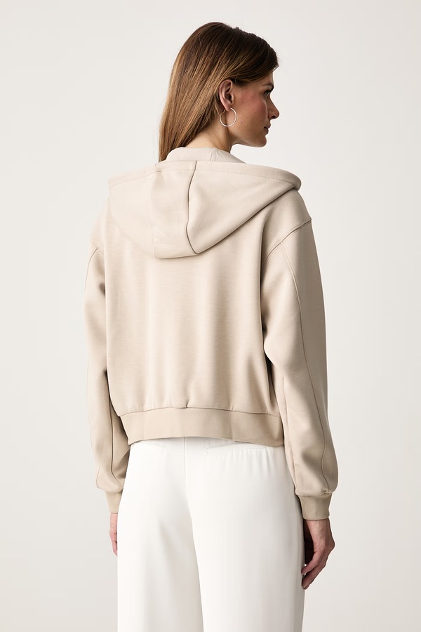 Кофта на застежке с капюшоном женская с вискозой Guess BRIANNA цвет бежевый