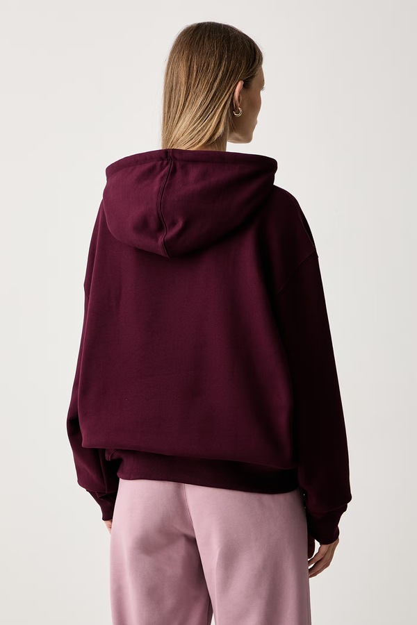 Кофта з капюшоном жіноча з бавовною adidas Originals Essentials колір бордовий фото 3
