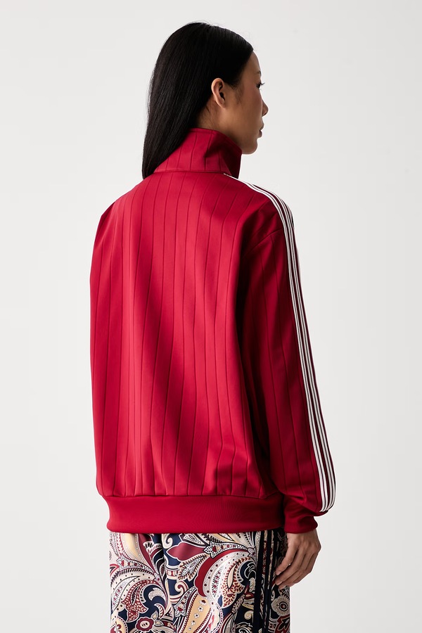 Кофта на застібці жіноча adidas Originals Firebird колір червоний фото 2