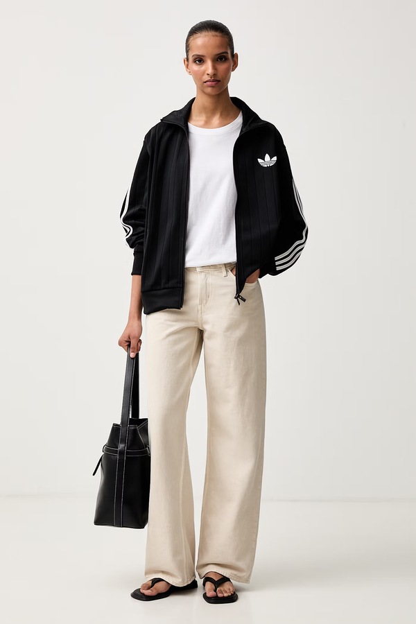 Кофта на застібці жіноча adidas Originals Firebird колір чорний