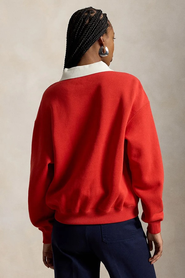 Кофта жіноча з бавовною Polo Ralph Lauren колір червоний