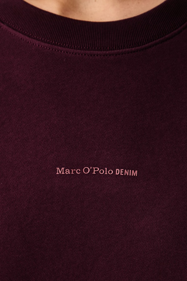 Кофта оверсайз жіноча бавовняна Marc O'Polo колір бордовий фото 4
