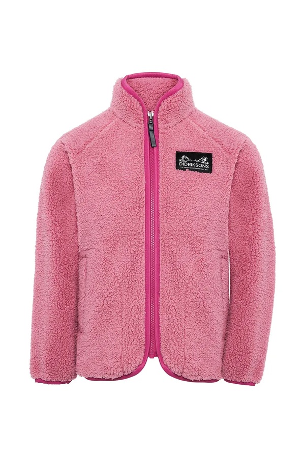 Кофта на застібці дитяча флісова Didriksons GIBBS KIDS FULLZIP 2 колір рожевий фото 2