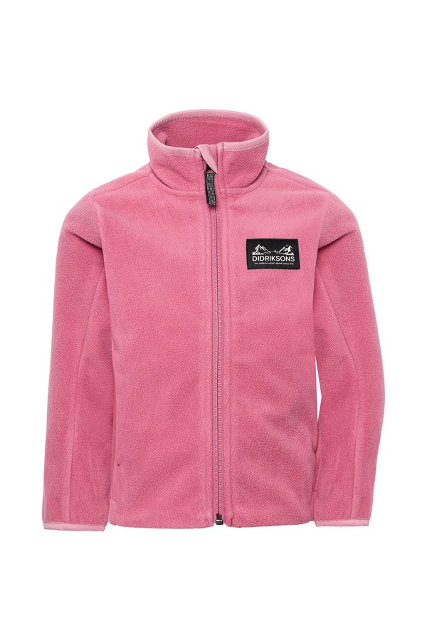 Кофта на застібці дитяча флісова Didriksons MUSKOT KDS JACKET колір рожевий фото 2