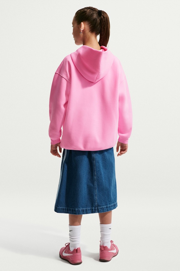 Кофта оверсайз дитяча з бавовною Studio Nike Sportswear колір рожевий фото 2