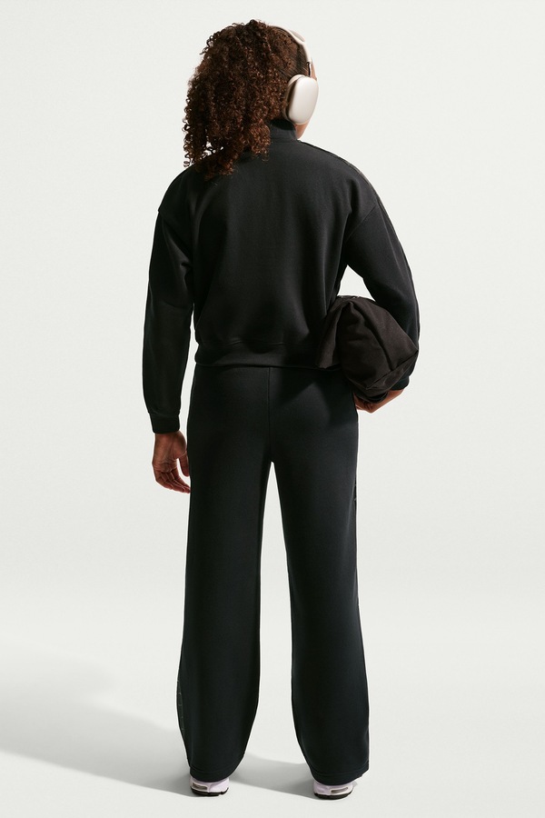Кофта дитяча з бавовною Nike Sportswear Studio Fleece колір чорний фото 2