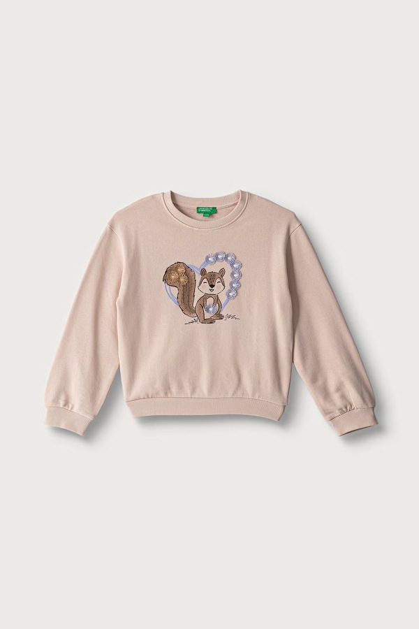 Кофта дитяча бавовняна United Colors of Benetton колір рожевий