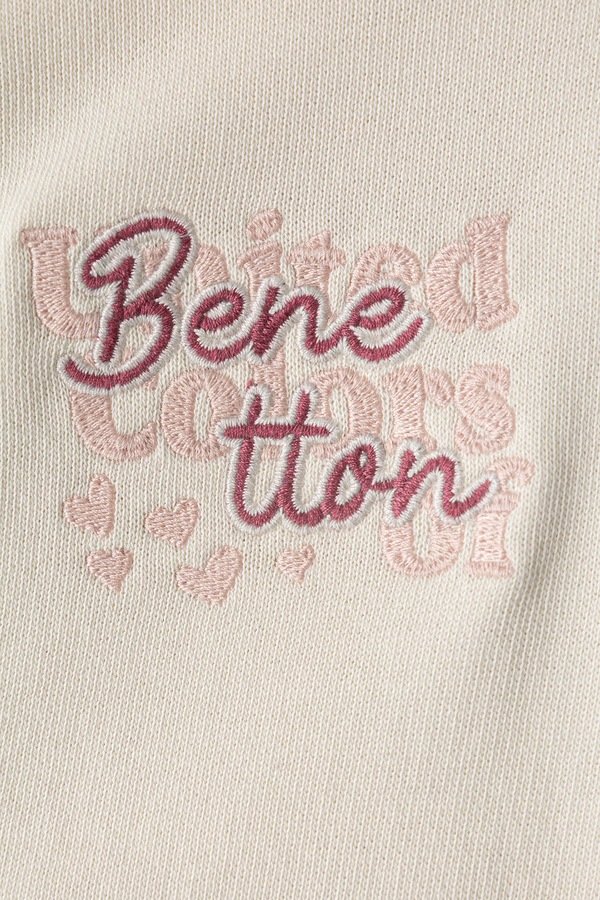 Кофта на застібці дитяча бавовняна United Colors of Benetton колір білий фото 2