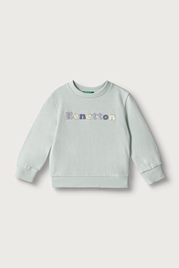 Кофта дитяча бавовняна United Colors of Benetton колір зелений