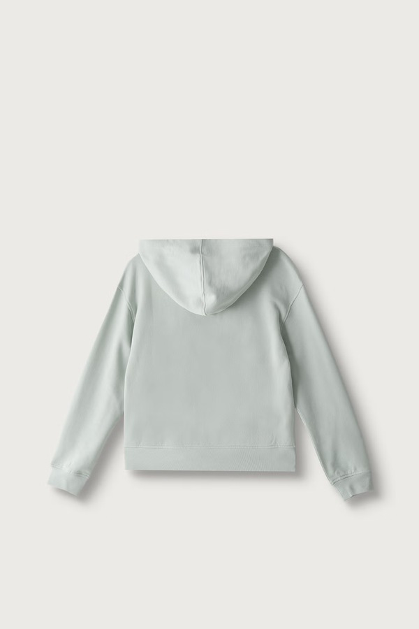 Кофта на застібці з капюшоном дитяча бавовняна United Colors of Benetton колір зелений
