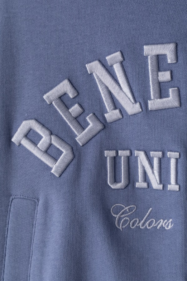 Кофта на застібці з капюшоном дитяча бавовняна United Colors of Benetton колір фіолетовий фото 2