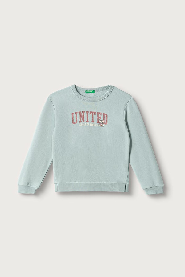 Кофта дитяча з бавовною United Colors of Benetton колір бірюзовий