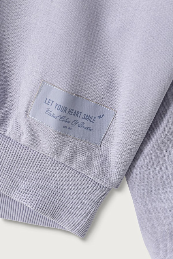 Кофта дитяча бавовняна United Colors of Benetton колір фіолетовий фото 2