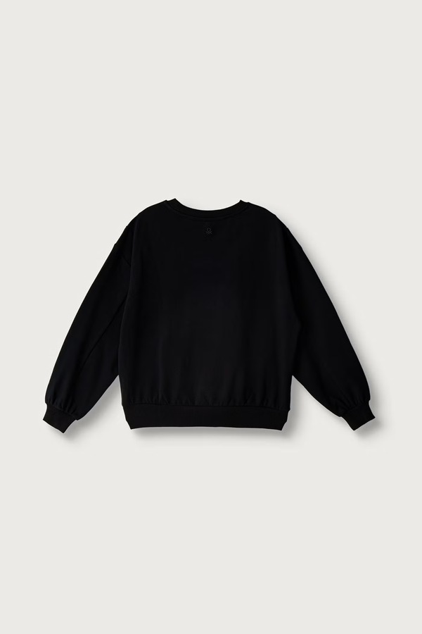 Кофта дитяча з бавовною United Colors of Benetton колір чорний фото 2