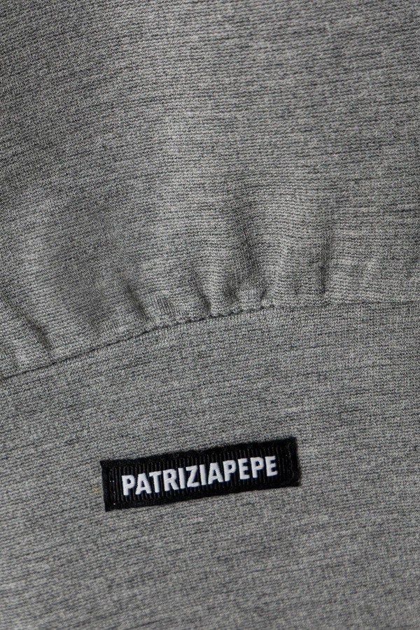 Кофта на застібці з капюшоном дитяча з віскозою Patrizia Pepe A641 колір сірий фото 2