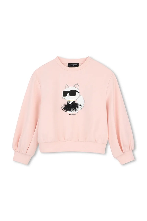 Кофта дитяча Karl Lagerfeld колір рожевий