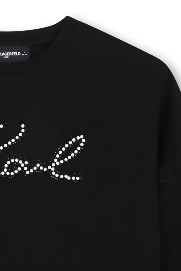 Кофта дитяча з бавовною Karl Lagerfeld колір чорний фото 3
