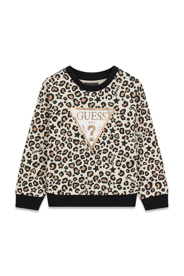 Кофта дитяча бавовняна Guess колір бежевий
