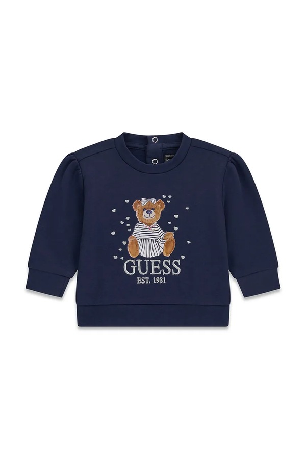 Кофта дитяча бавовняна Guess колір темно-синій