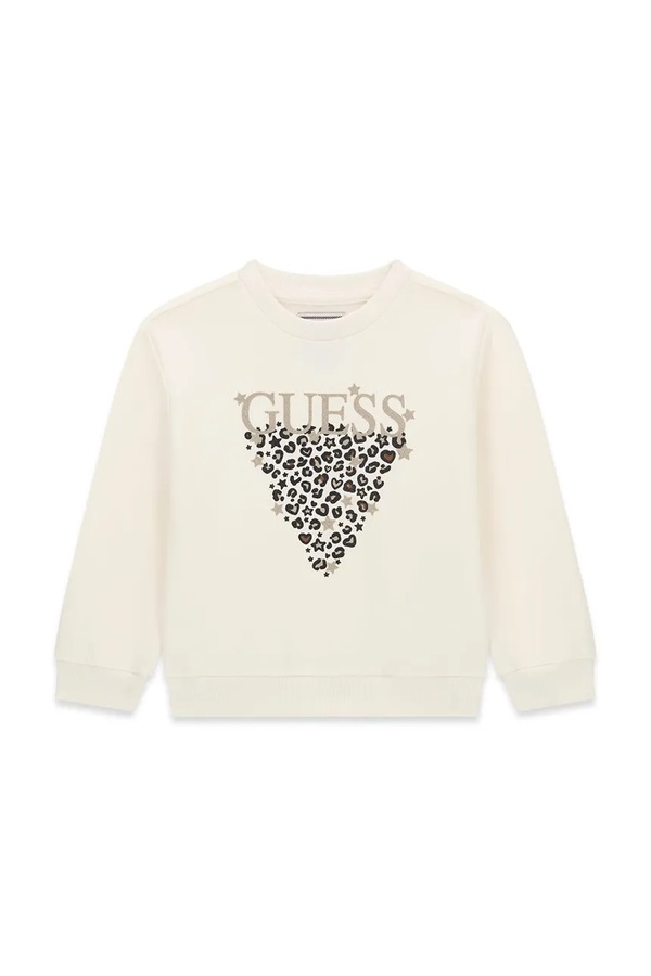 Кофта дитяча бавовняна Guess колір бежевий