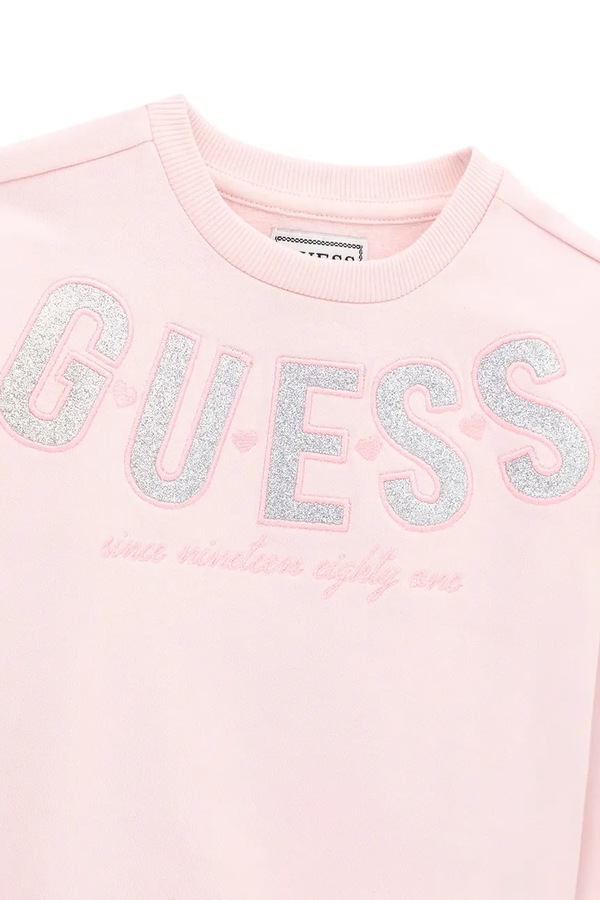 Кофта детская хлопковая Guess цвет розовый фото 2