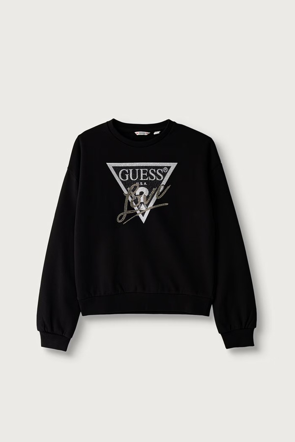 Кофта дитяча бавовняна Guess колір чорний
