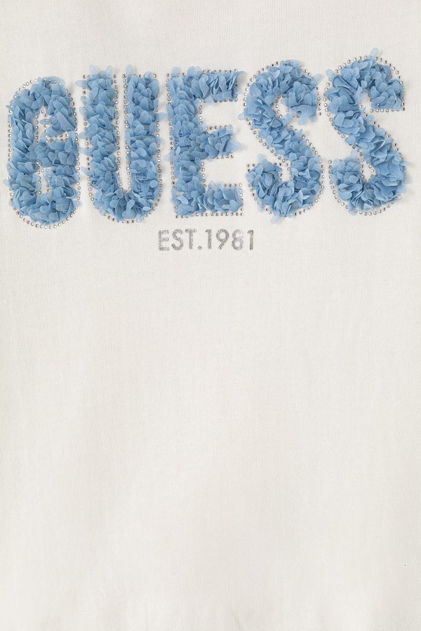 Кофта дитяча бавовняна Guess колір бежевий фото 3
