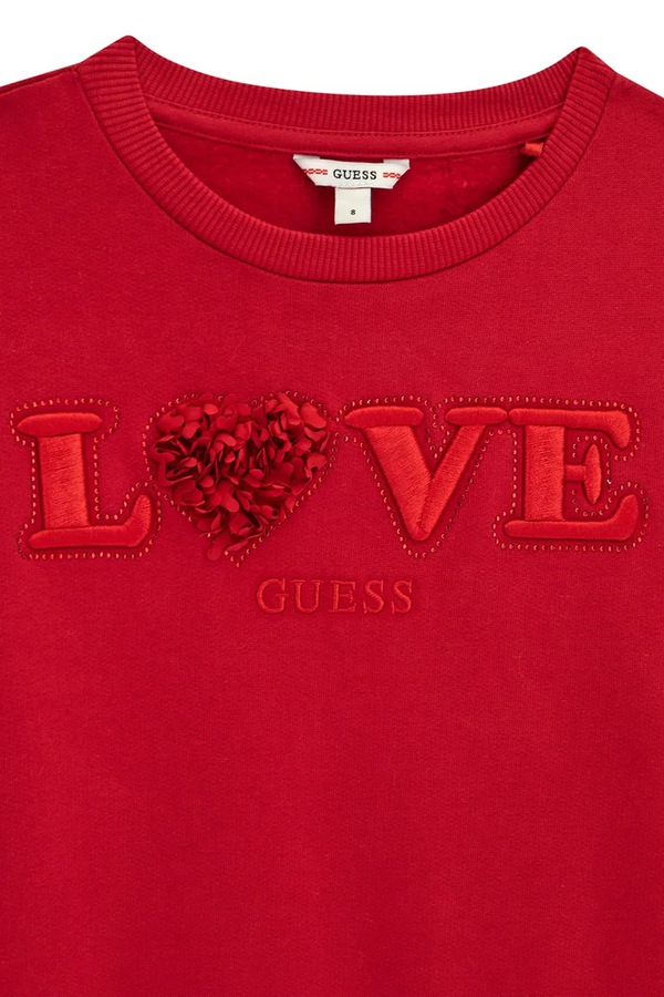 Кофта дитяча бавовняна Guess колір червоний фото 3