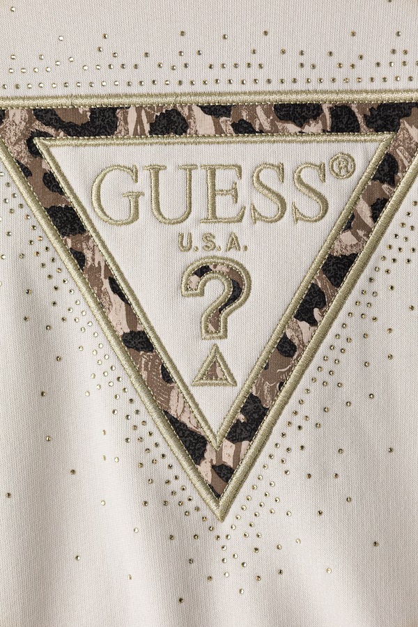 Кофта дитяча бавовняна Guess колір бежевий фото 2