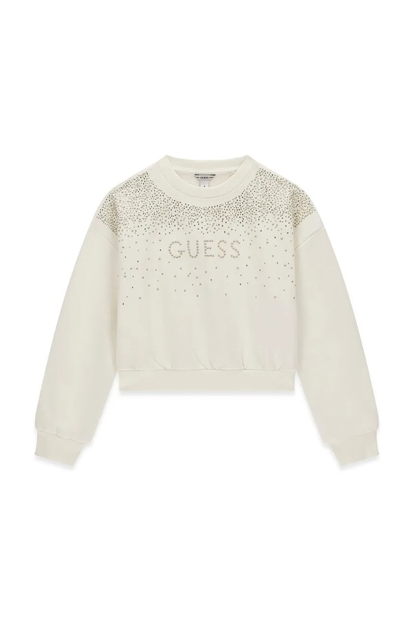 Кофта дитяча бавовняна Guess колір бежевий