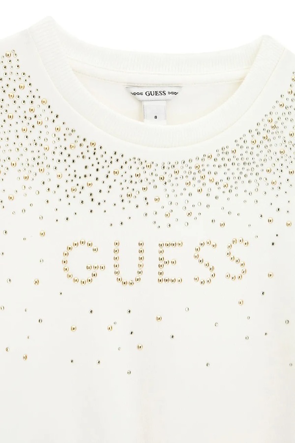 Кофта дитяча бавовняна Guess колір бежевий фото 2