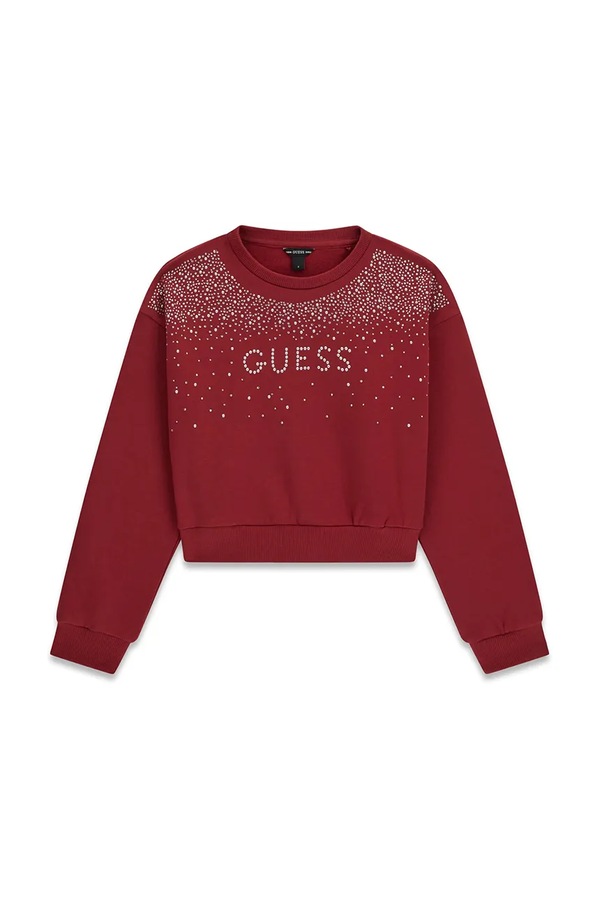 Кофта дитяча бавовняна Guess колір бордовий