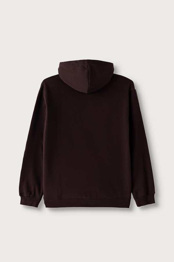 Кофта с капюшоном детская с хлопком Puma ESS TAPE Relaxed Hoodie цвет коричневый