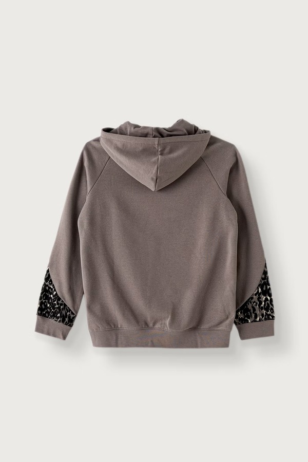 Кофта с капюшоном детская с хлопком Puma SPORT ANIMAL Hoodie цвет коричневый