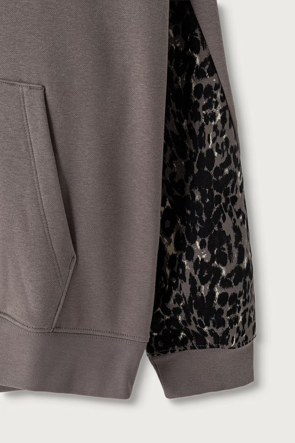 Кофта с капюшоном детская с хлопком Puma SPORT ANIMAL Hoodie цвет коричневый фото 2