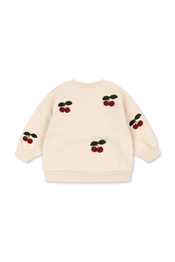 Кофта детская с хлопком Konges Sløjd LOU SWEAT SHIRT OCS цвет бежевый фото 2