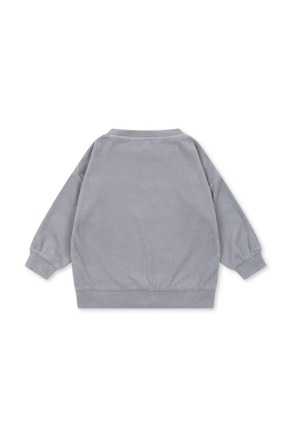 Кофта детская с хлопком Konges Sløjd ITTY SWEATSHIRT GOTS цвет голубой
