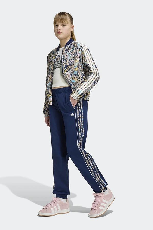 Кофта на застібці дитяча adidas Originals колір темно-синій фото 3