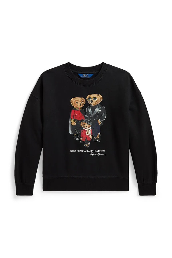 Кофта дитяча з бавовною Polo Ralph Lauren колір чорний