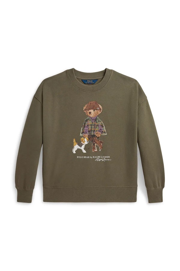 Кофта дитяча з бавовною Polo Ralph Lauren колір зелений