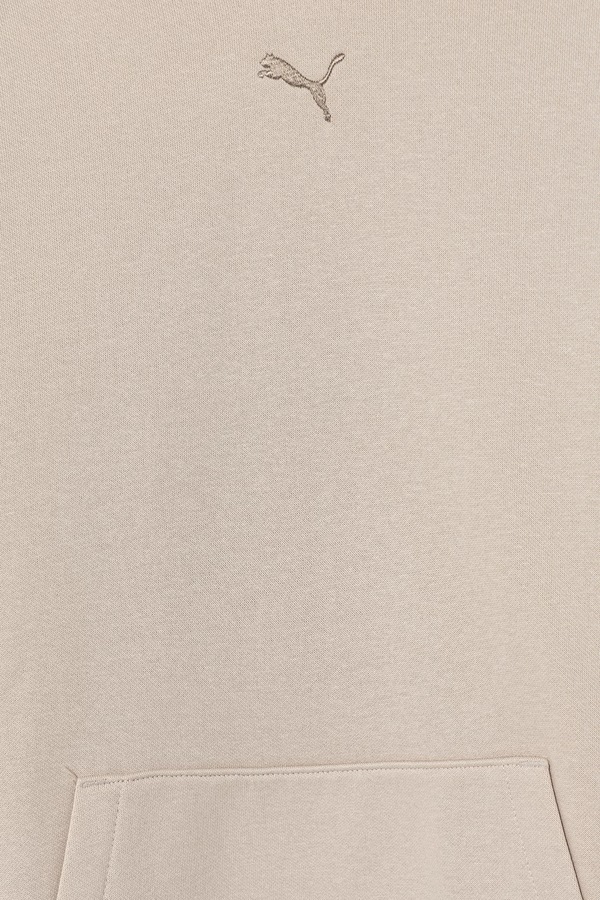 Кофта з капюшоном дитяча з бавовною Puma ESS Centered Cat Logo Relaxed Hoo колір бежевий
