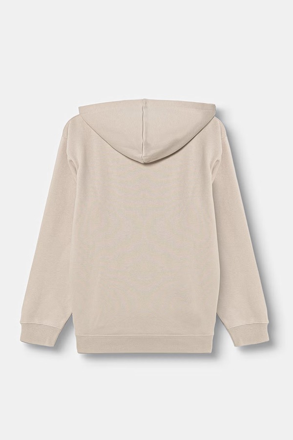 Кофта з капюшоном дитяча з бавовною Puma ESS Centered Cat Logo Relaxed Hoo колір бежевий фото 2