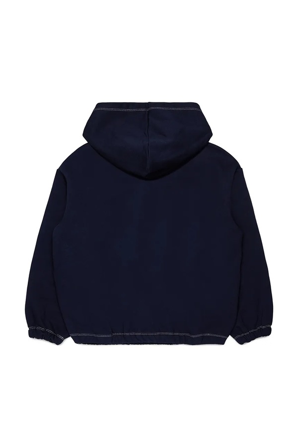 Кофта на застібці з капюшоном дитяча бавовняна Max&Co. MAXS18F SWEAT-SHIRT колір темно-синій